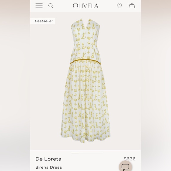 De Loreta Sienna yellow dress size M